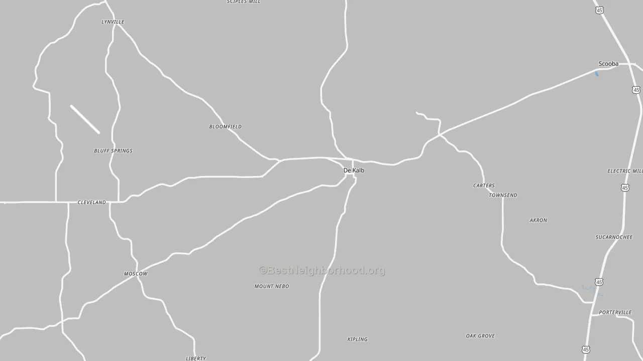Transit Grade map of Kemper County, MS