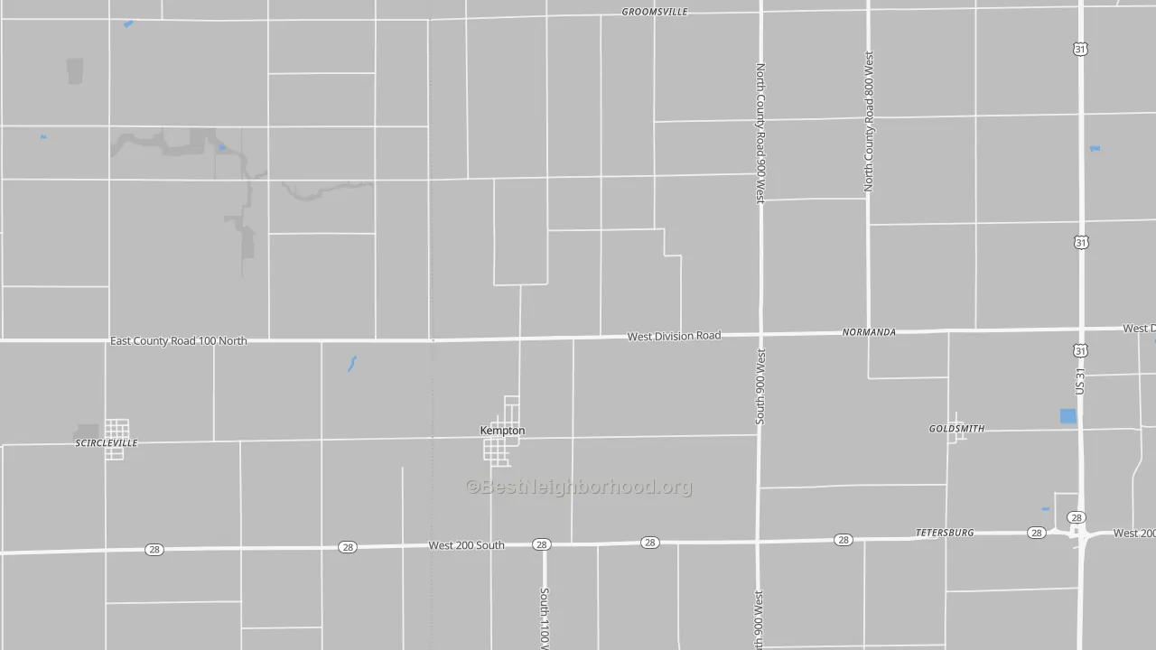 Transit Grade map of Kempton, IN