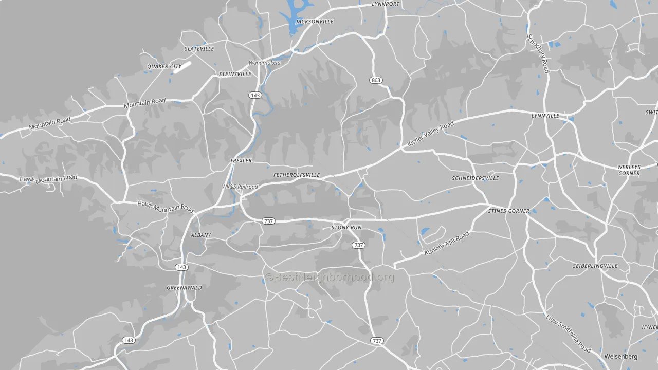 Transit Grade map of Kempton, PA