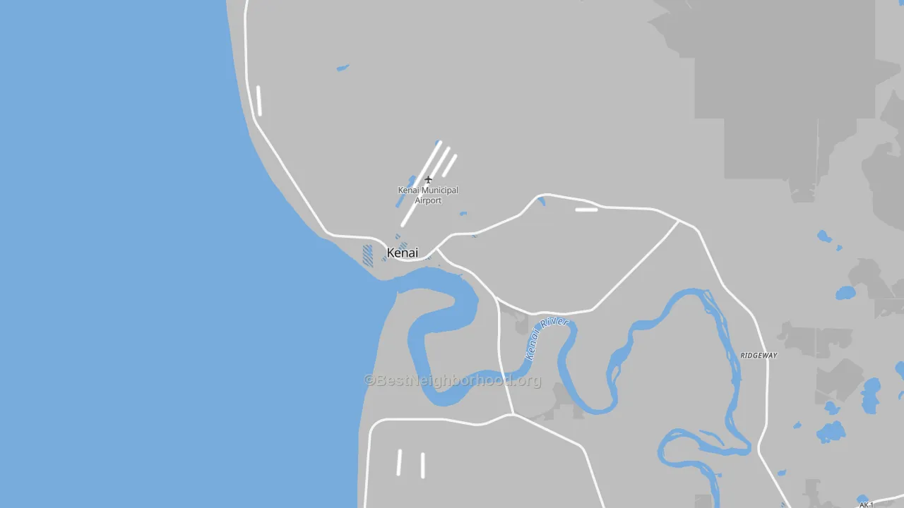 Transit Grade map of Kenai, AK