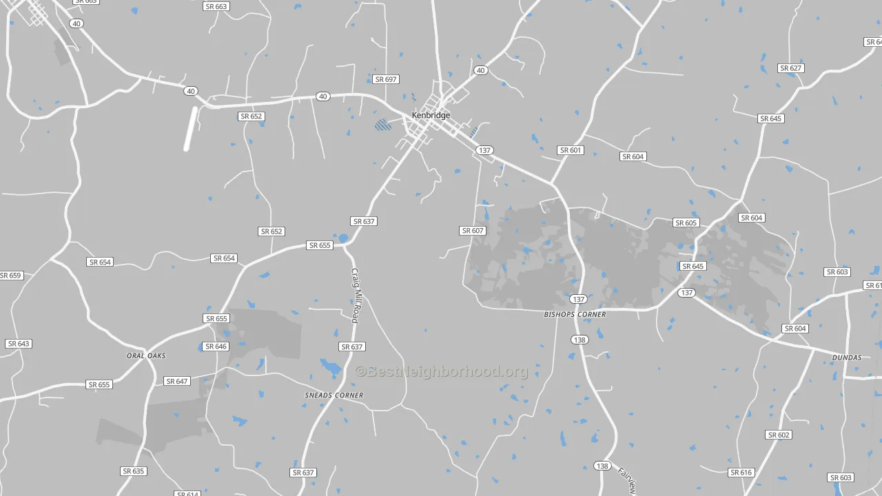 Transit Grade map of Kenbridge, VA