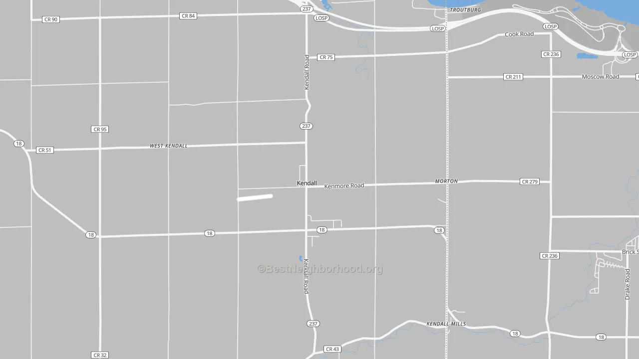Transit Grade map of Kendall, NY