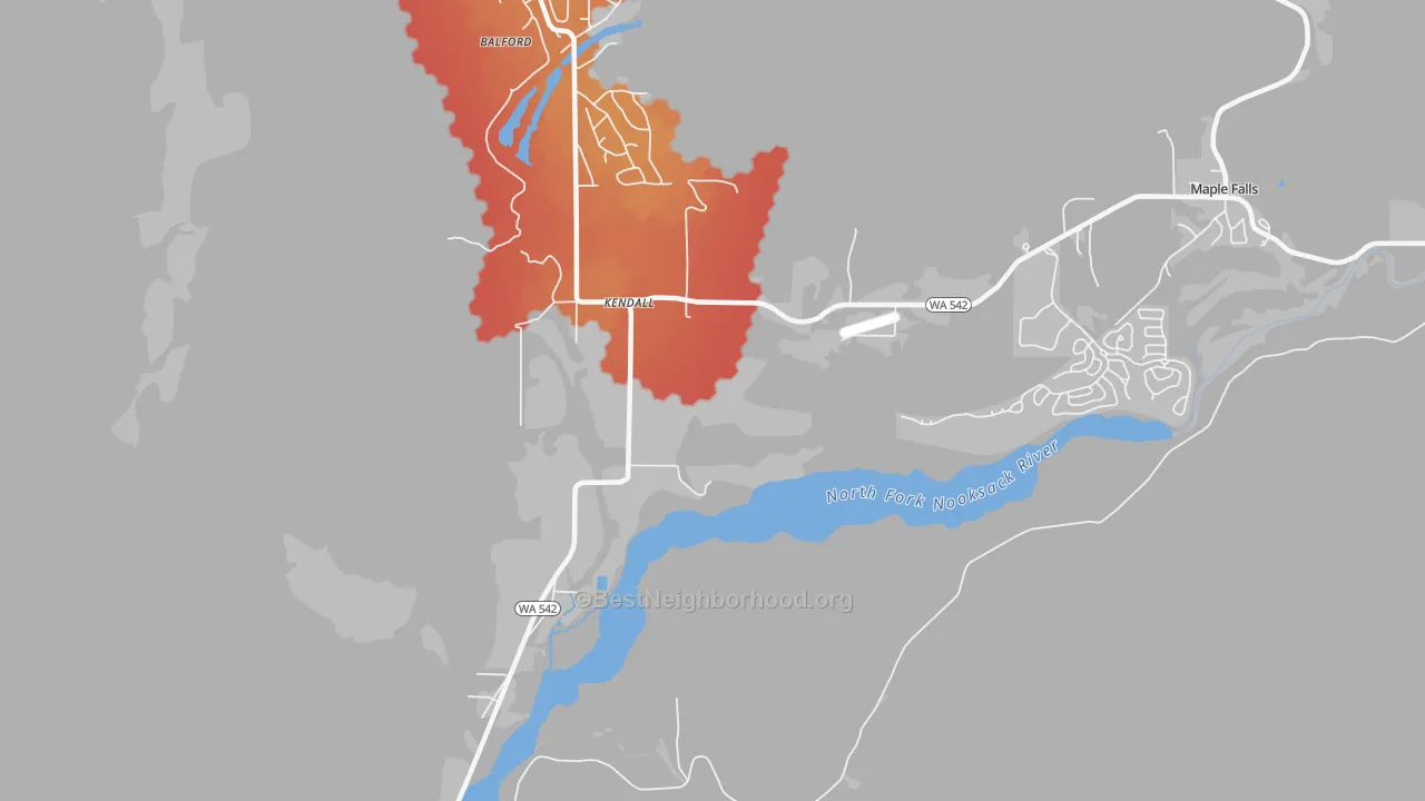 Transit Grade map of Kendall, WA