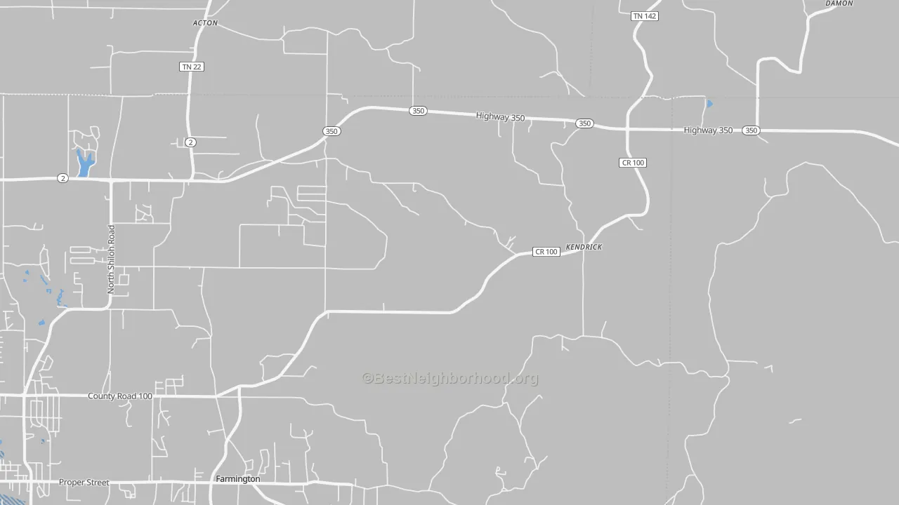 Transit Grade map of Kendrick, MS
