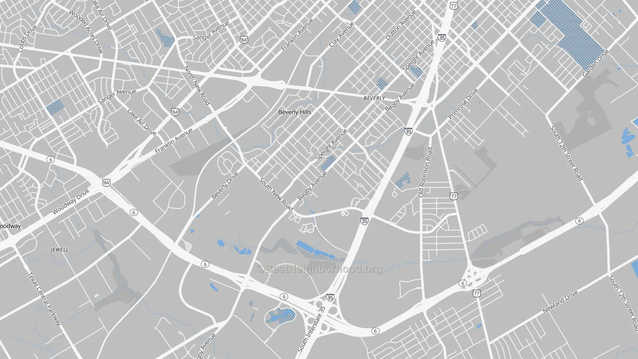 Transit Grade map of Kendrick, Waco, TX
