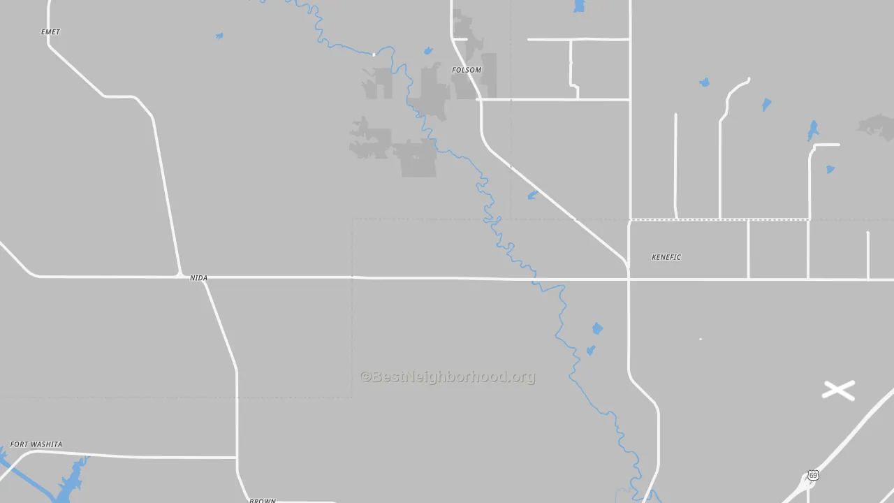 Transit Grade map of Kenefic, OK