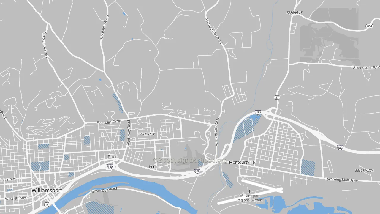 Transit Grade map of Kenmar, PA