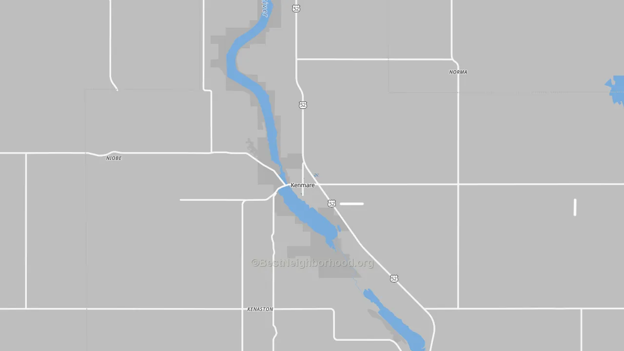 Transit Grade map of Kenmare, ND