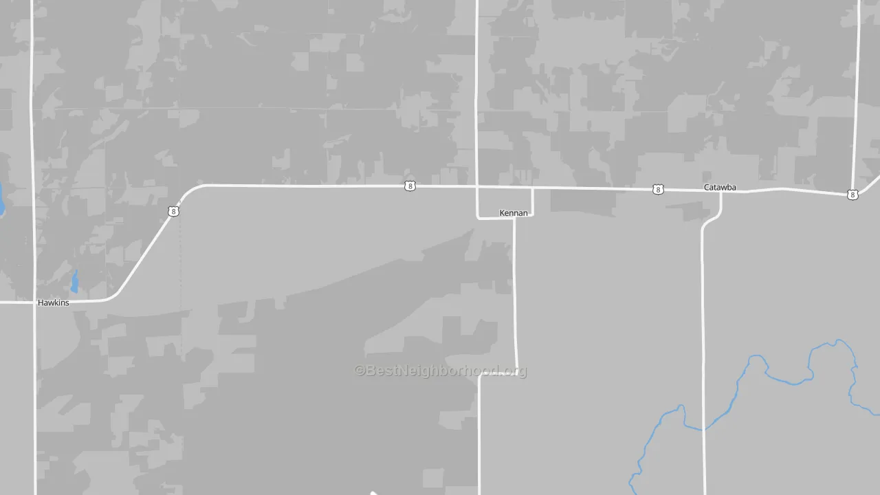 Transit Grade map of Kennan, WI