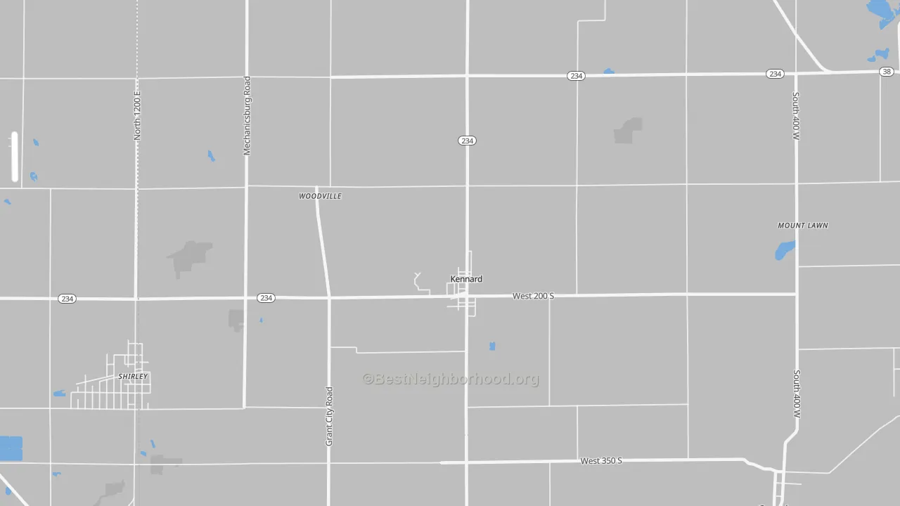 Transit Grade map of Kennard, IN