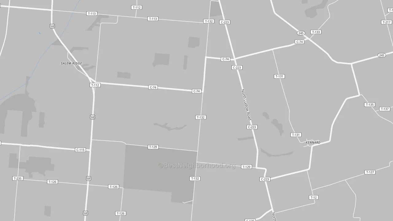Transit Grade map of Kennard, OH