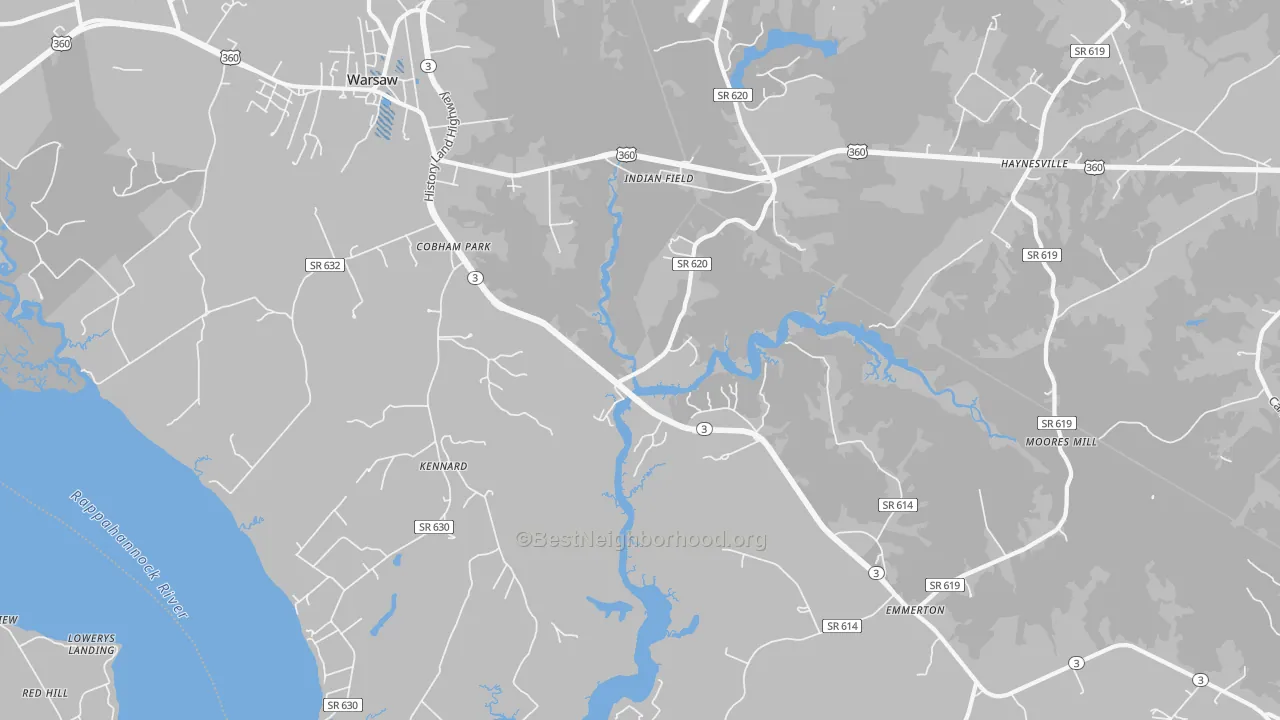 Transit Grade map of Kennard, VA