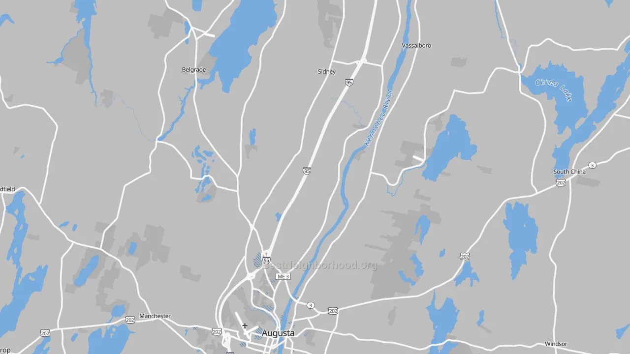 Transit Grade map of Kennebec County, ME