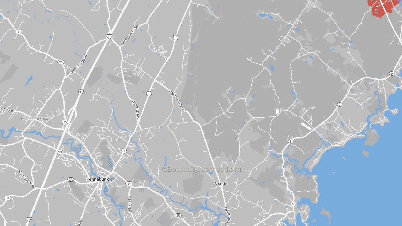 Transit Grade map of Kennebunkport, ME