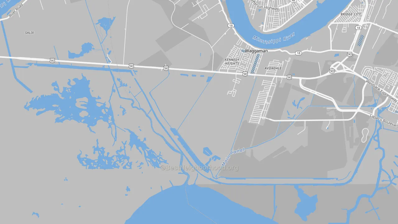 Transit Grade map of Kennedy Heights, LA