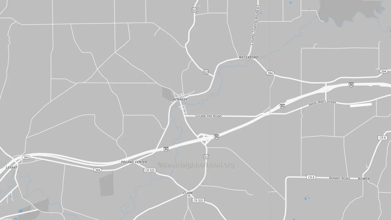 Transit Grade map of Kennedy, NY