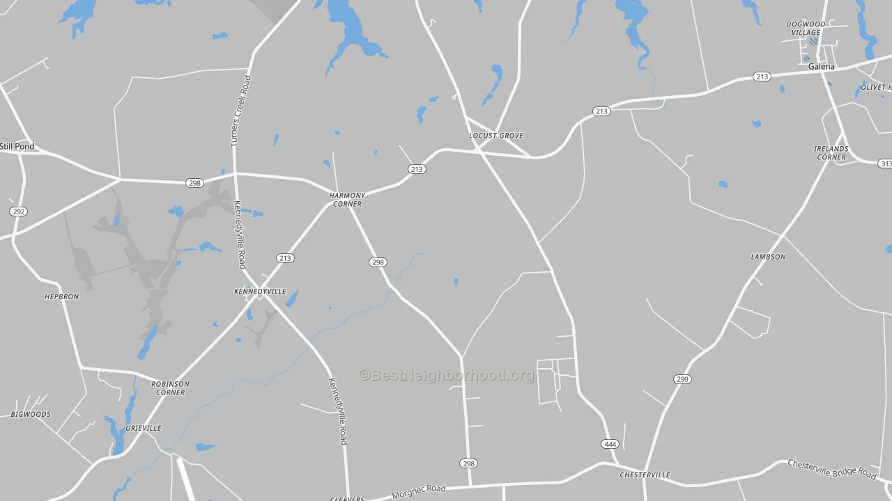Transit Grade map of Kennedyville, MD