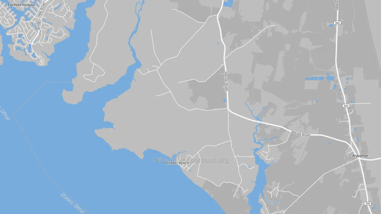 Transit Grade map of Kennel Beach, NC