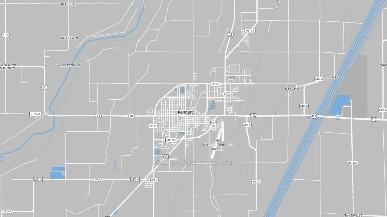 Transit Grade map of Kennett, MO