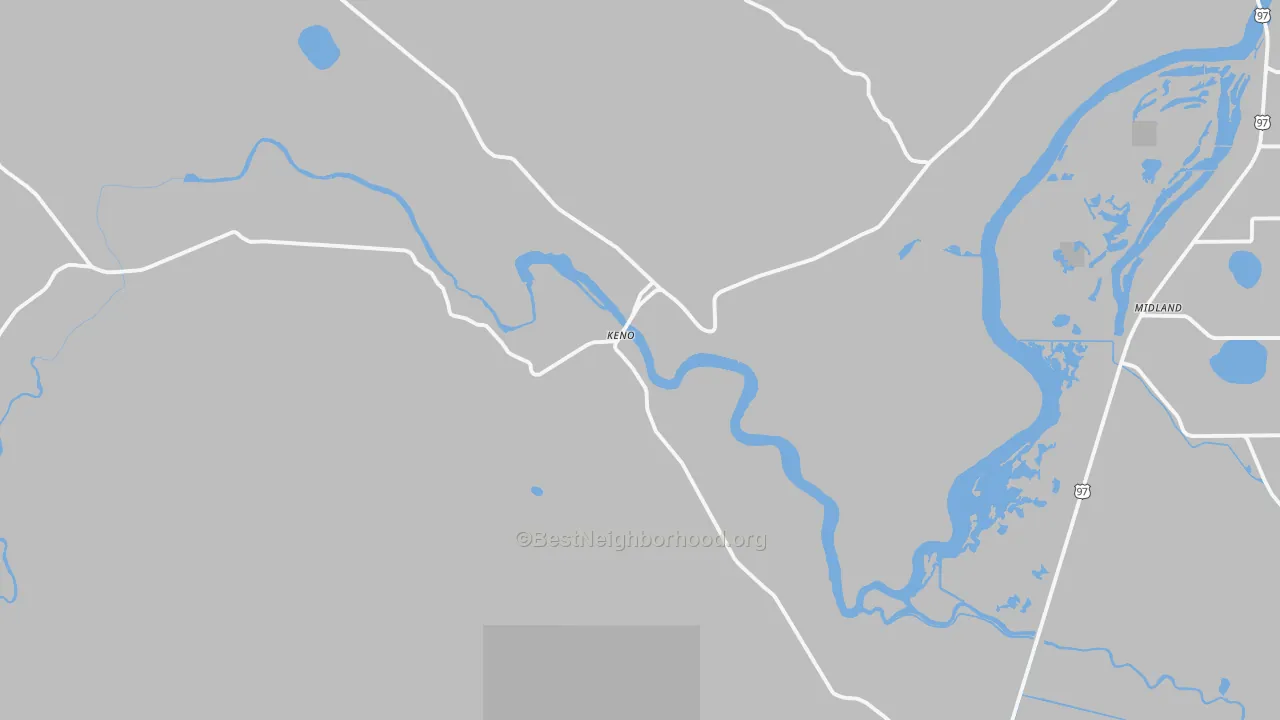 Transit Grade map of Keno, OR