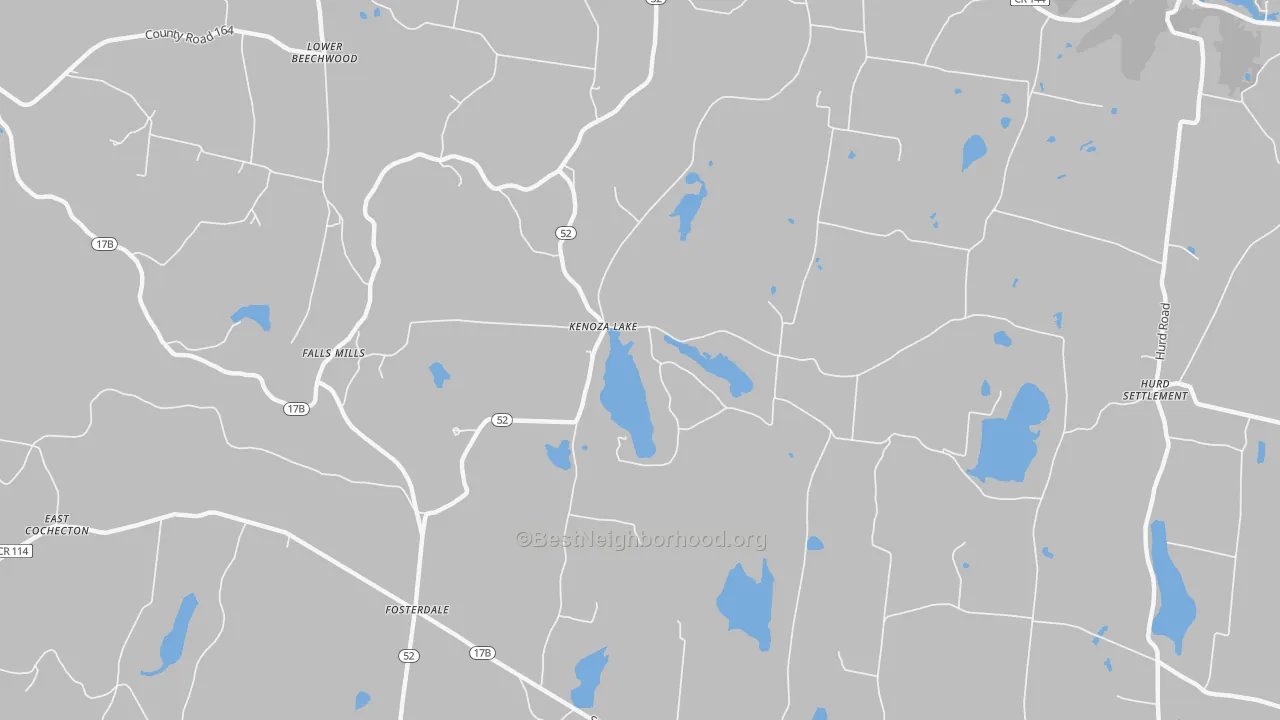 Transit Grade map of Kenoza Lake, NY