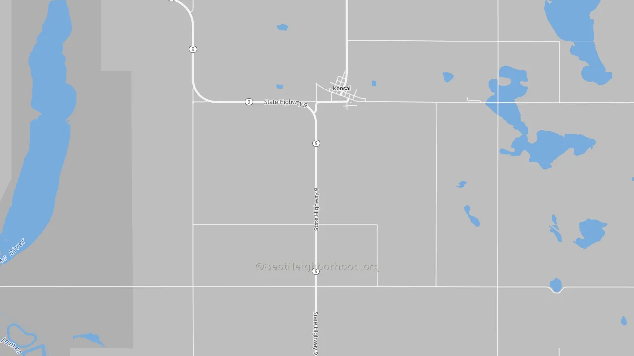 Transit Grade map of Kensal, ND