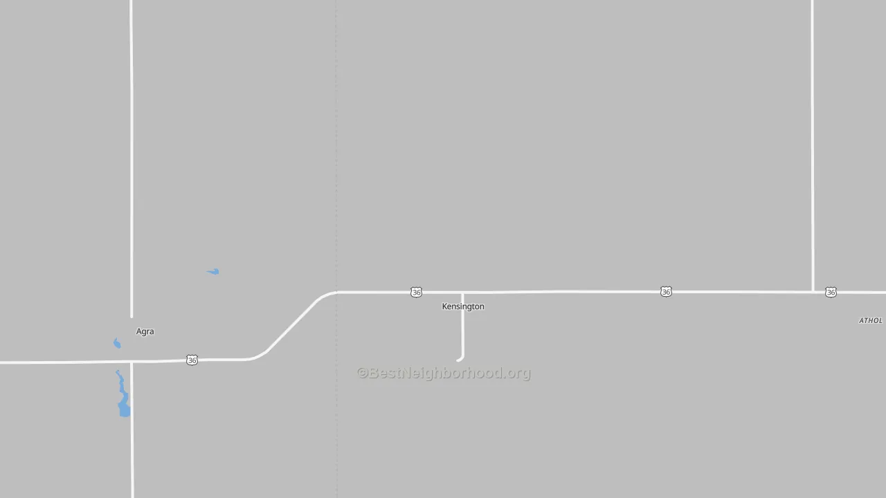 Transit Grade map of Kensington, KS