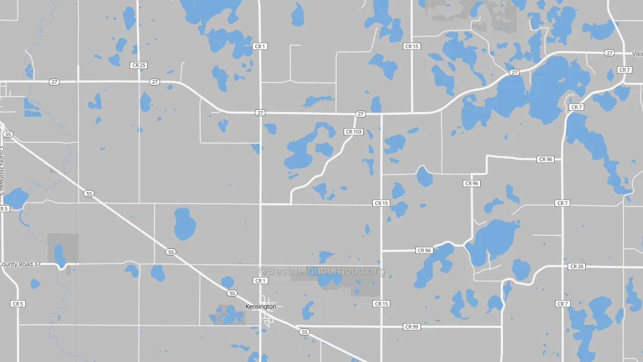 Transit Grade map of Kensington, MN