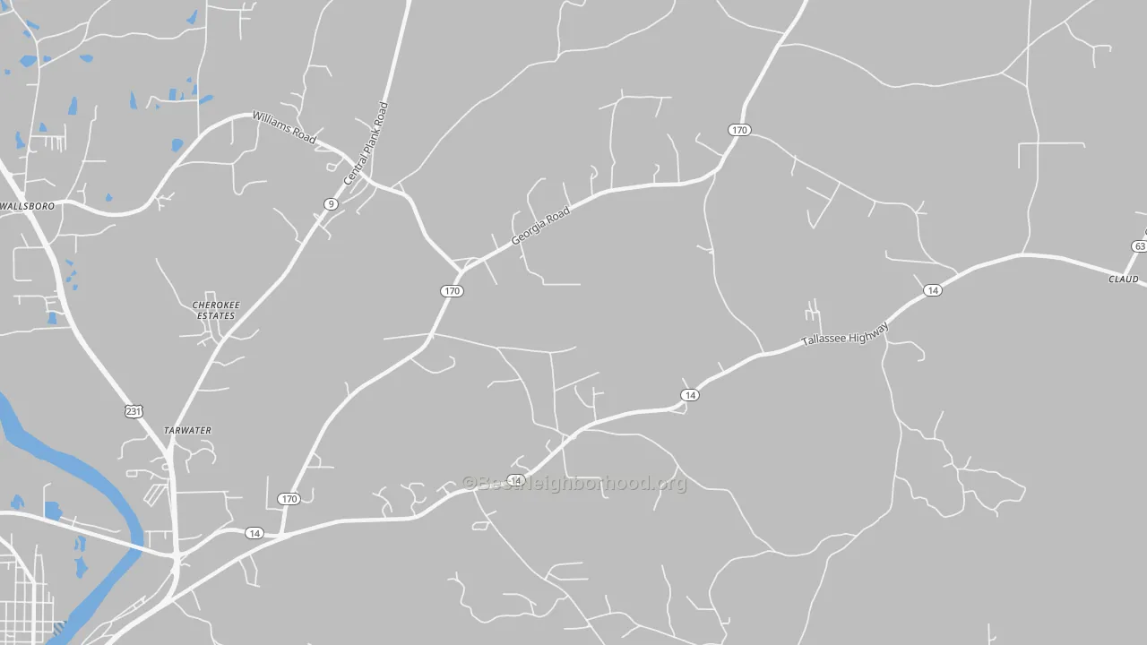 Transit Grade map of Kent, AL