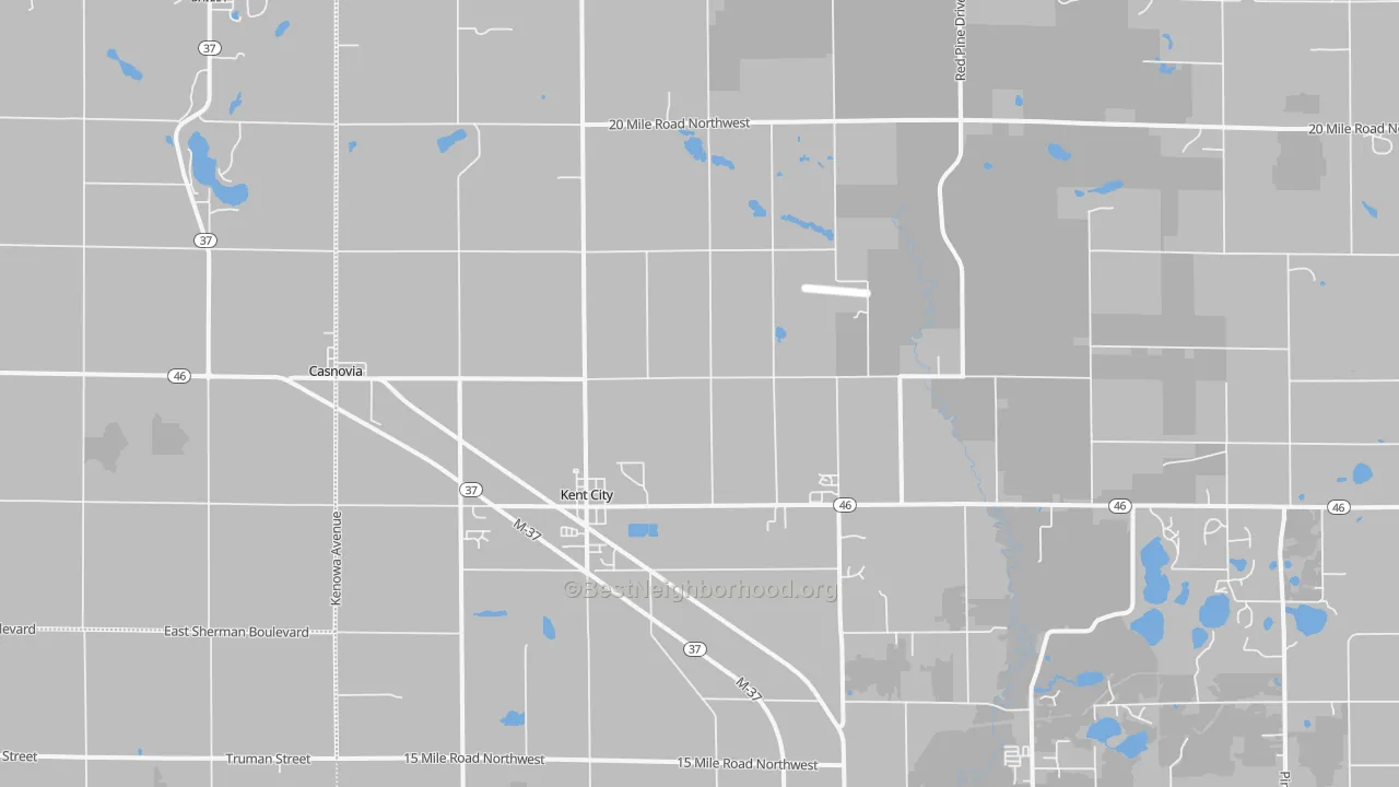 Transit Grade map of Kent City, MI