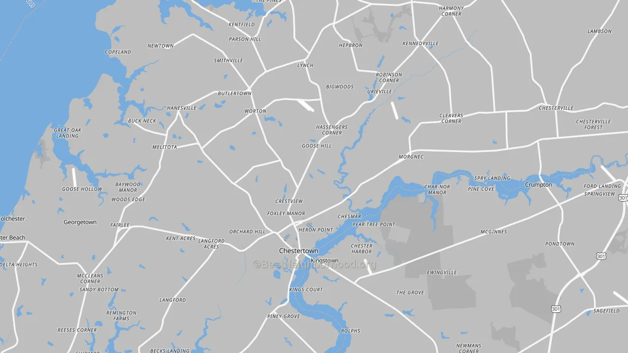 Transit Grade map of Kent County, MD