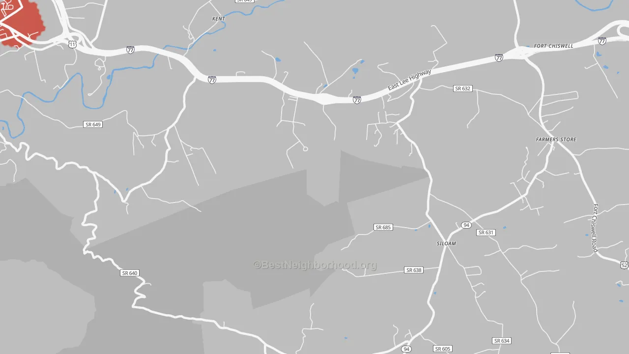 Transit Grade map of Kent, VA