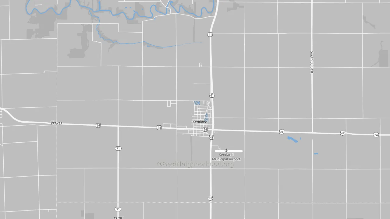 Transit Grade map of Kentland, IN