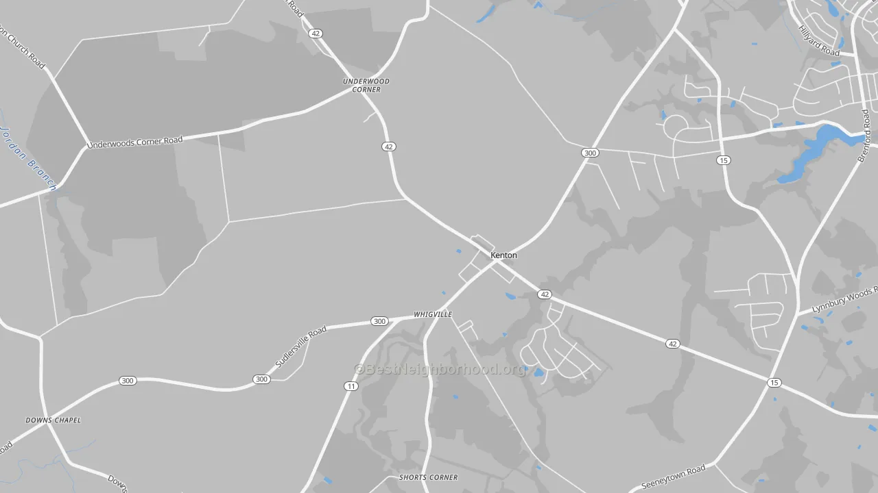 Transit Grade map of Kenton, DE