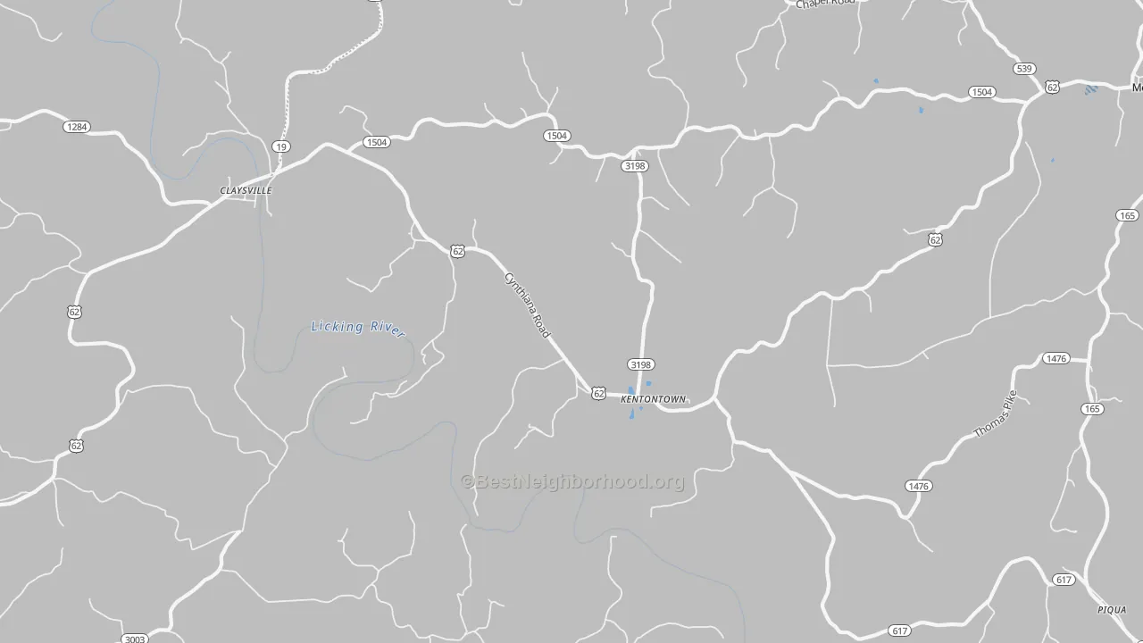 Transit Grade map of Kentontown, KY