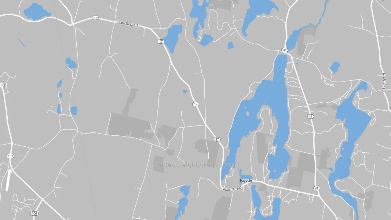 Transit Grade map of Kents Hill, ME