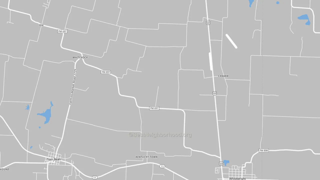 Transit Grade map of Kentuckytown, TX