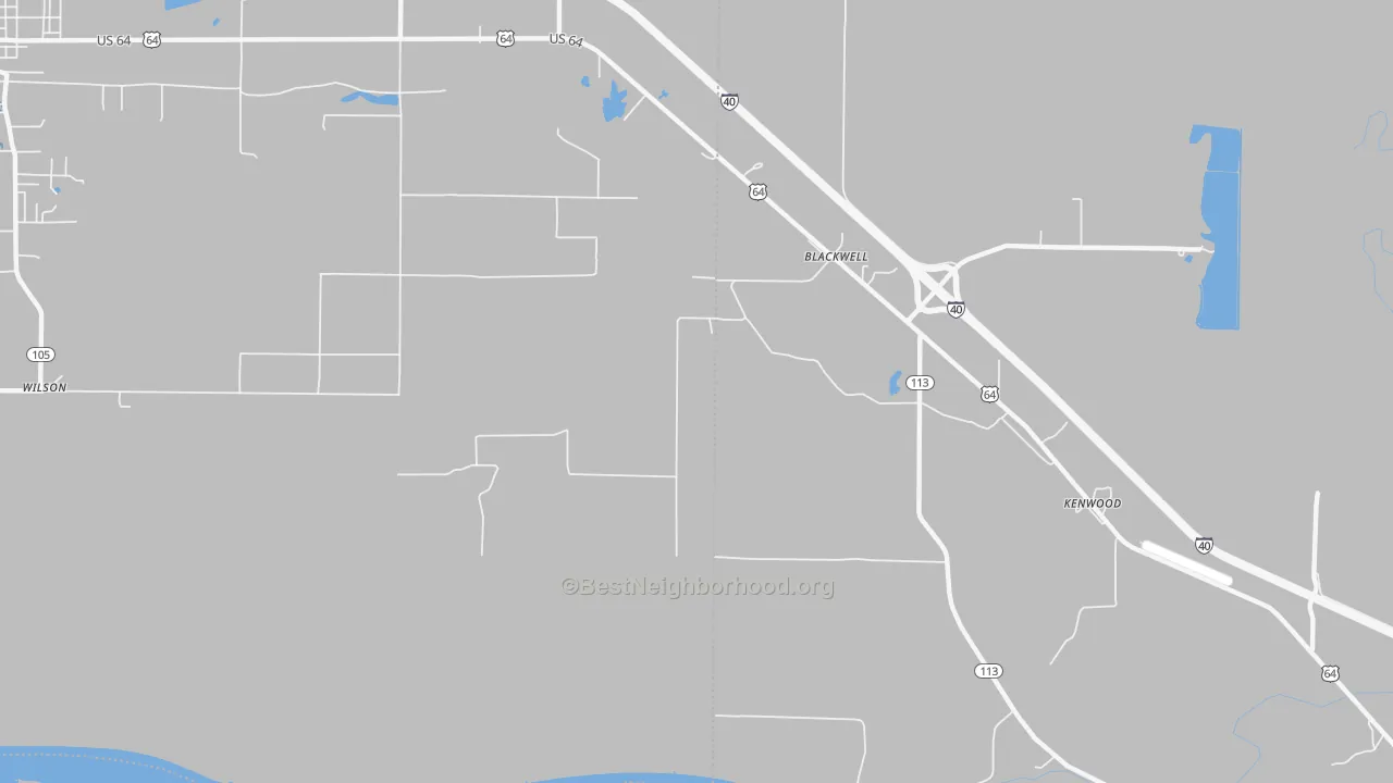 Transit Grade map of Kenwood, AR