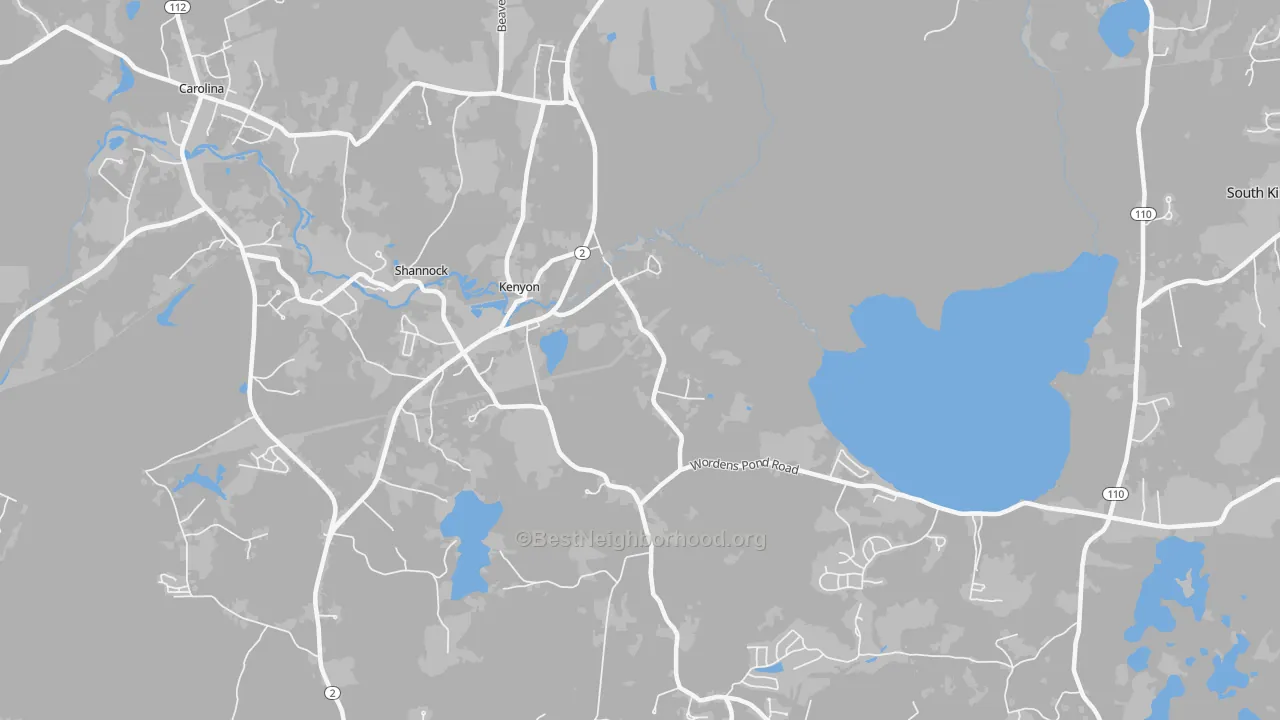 Transit Grade map of Kenyon, RI