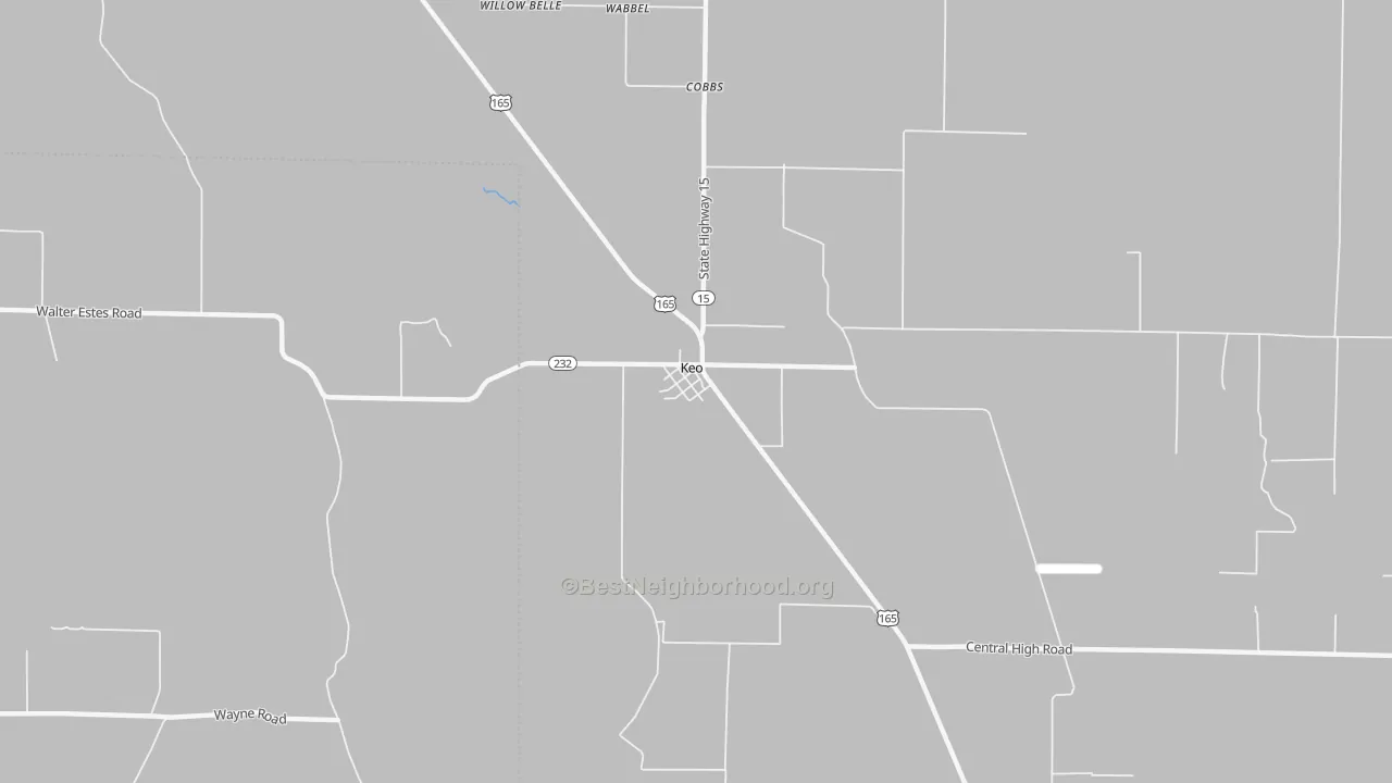 Transit Grade map of Keo, AR
