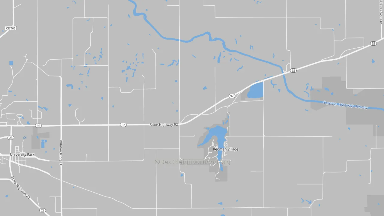 Transit Grade map of Keomah Village, IA