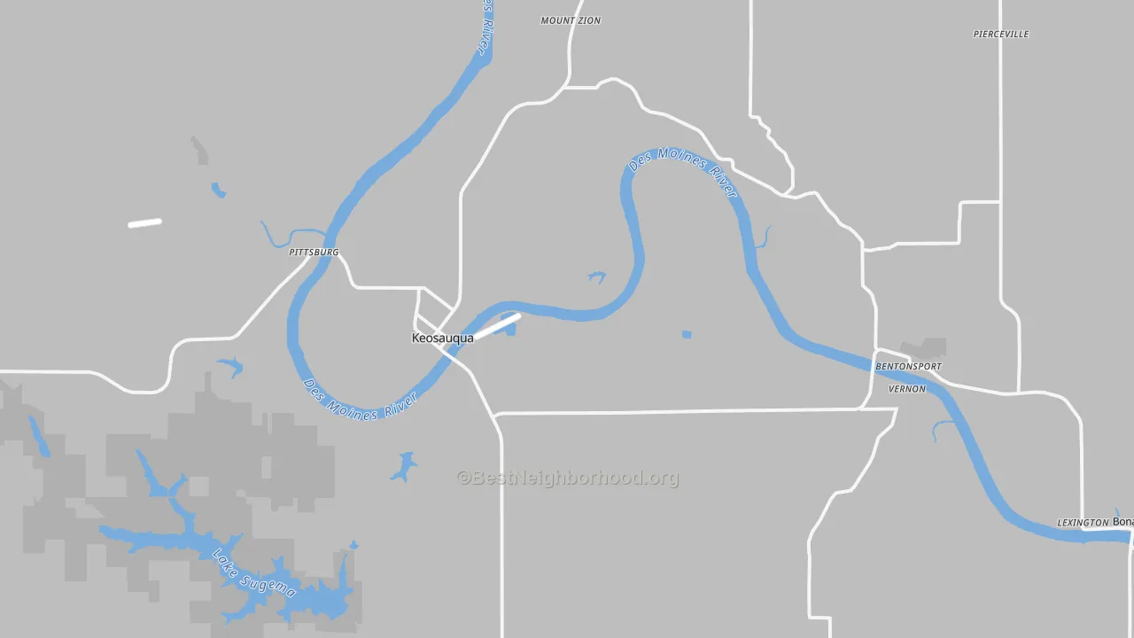 Transit Grade map of Keosauqua, IA