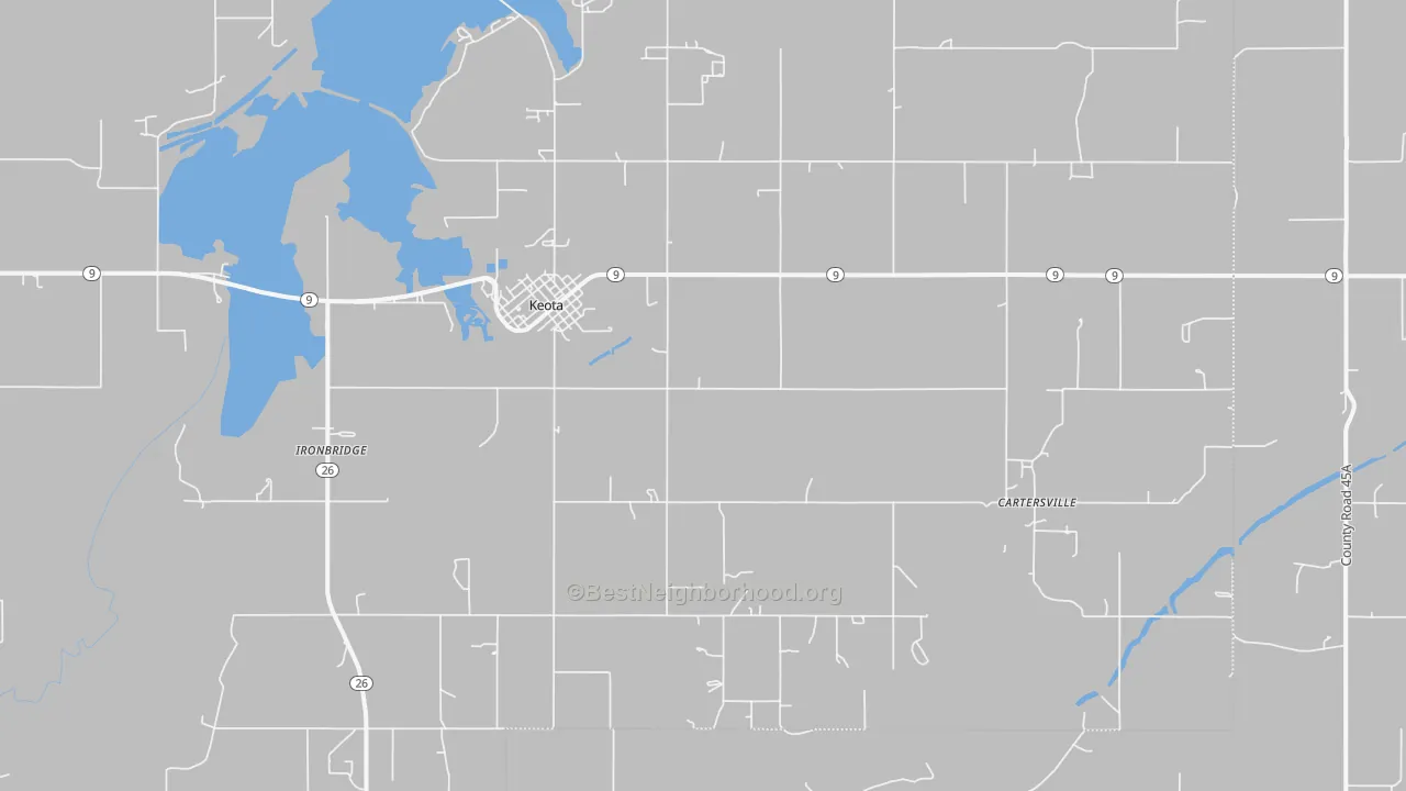 Transit Grade map of Keota, OK