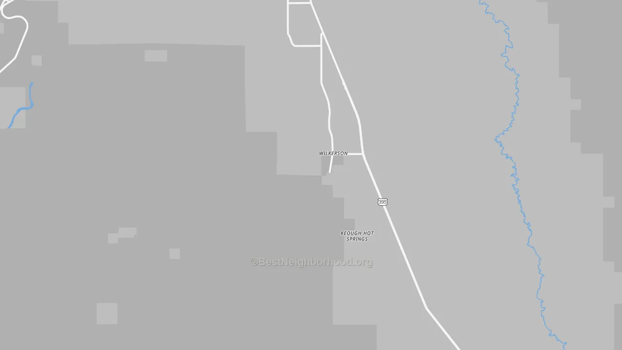 Transit Grade map of Keough Hot Springs, CA