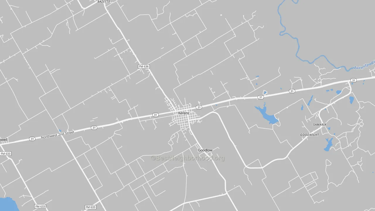 Transit Grade map of Kerens, TX