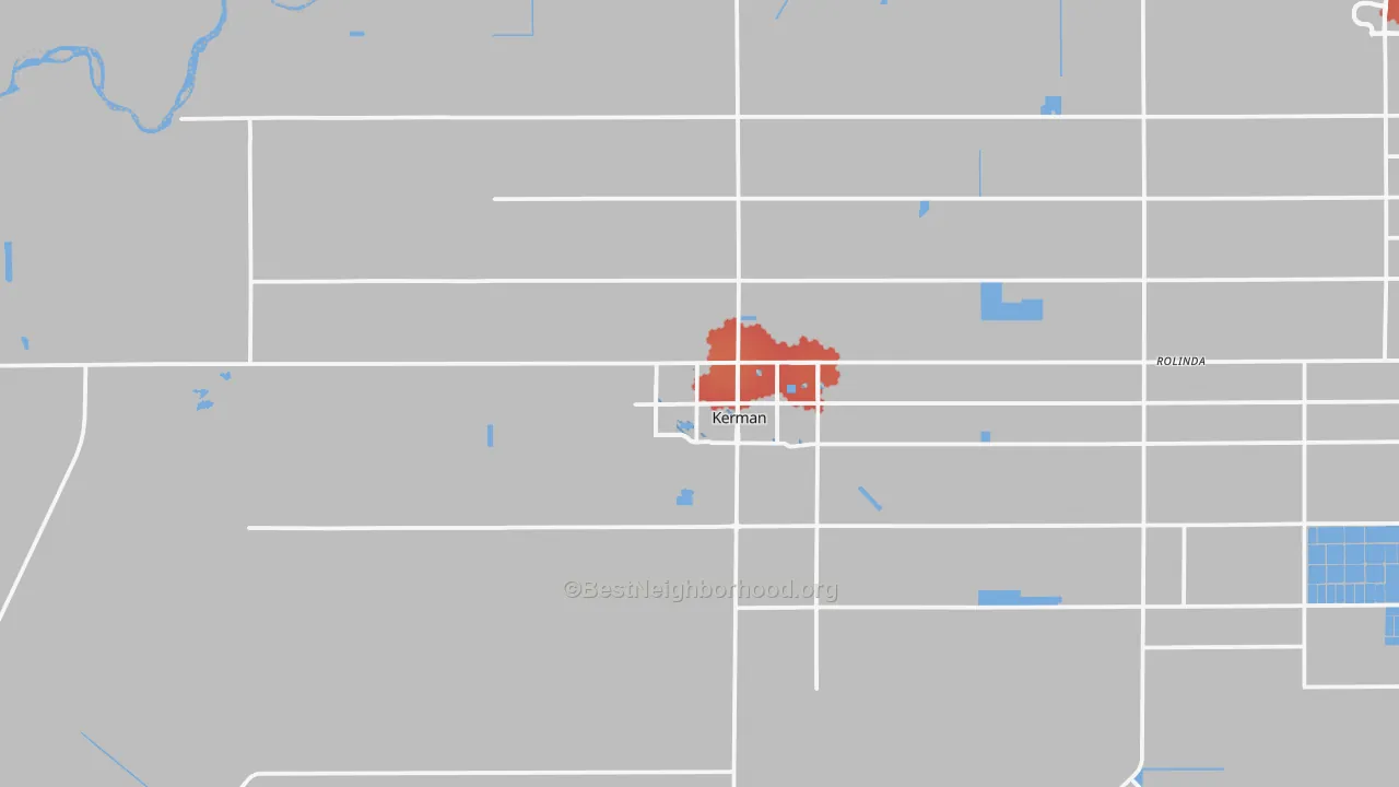Transit Grade map of Kerman, CA