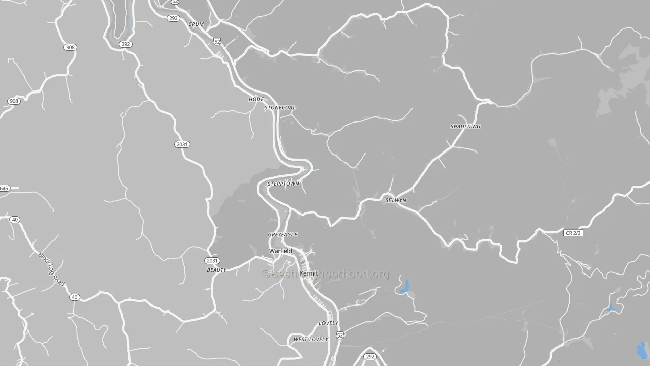 Transit Grade map of Kermit, WV