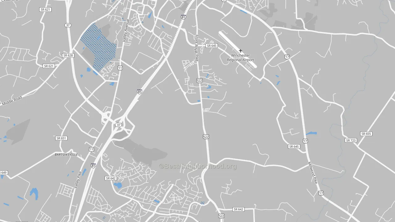 Transit Grade map of Kernstown, VA
