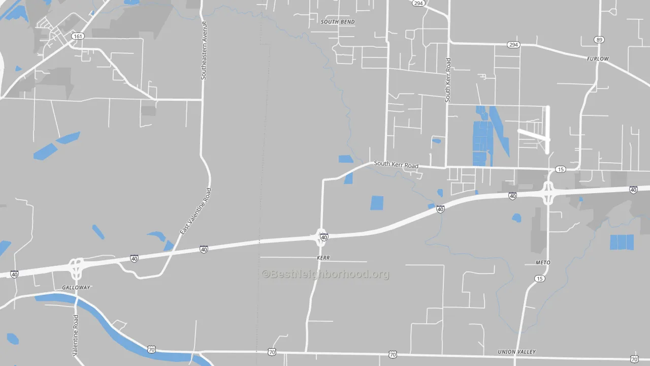 Transit Grade map of Kerr, AR