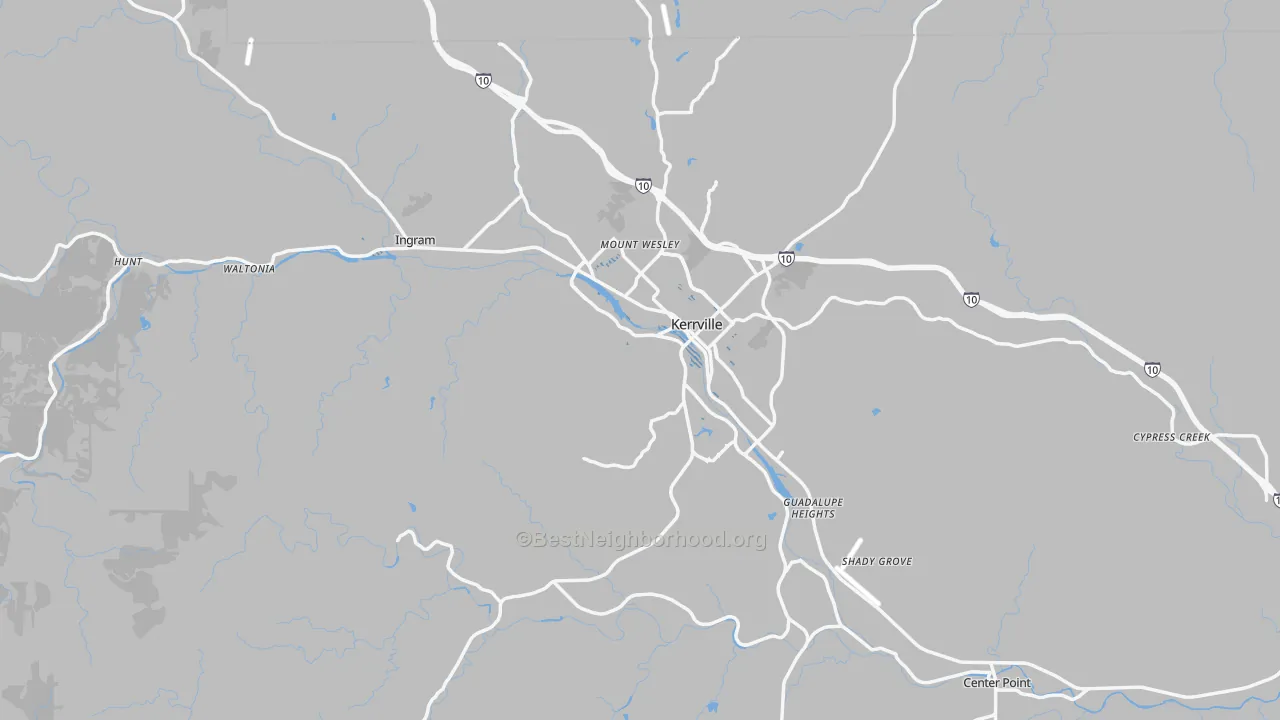 Transit Grade map of Kerr County, TX